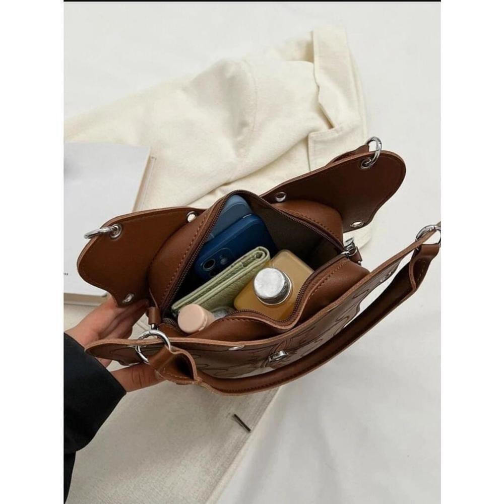 Butterfly Shaped Handbag In Brown - Picture 7 of 10